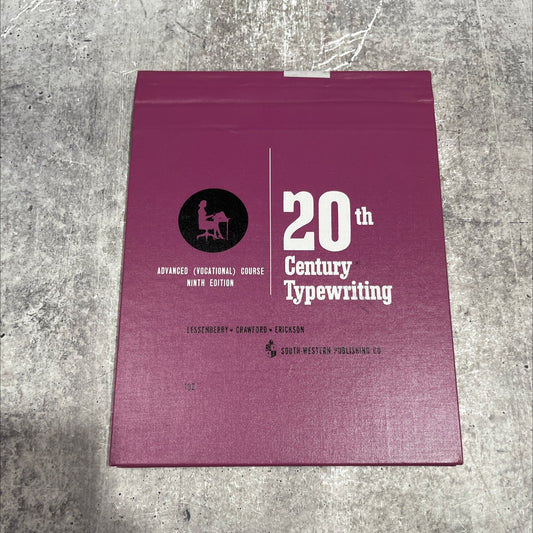 20th century typewriting ninth edition advanced vocational course book, by D. D. Lessenberry, T. James Crawford, image 1