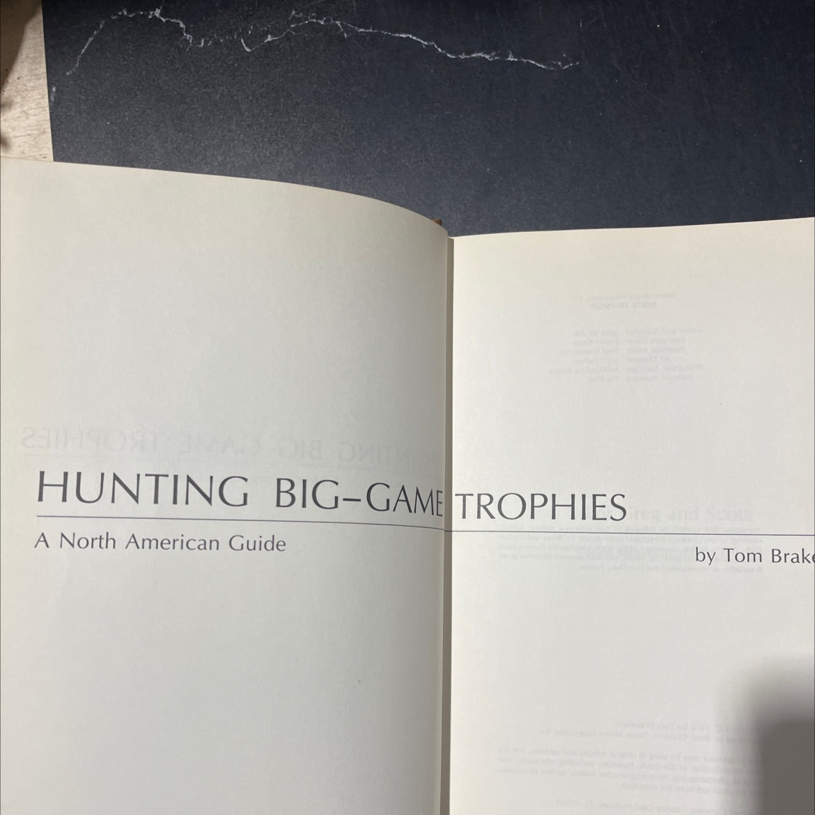 2311 hunting big-game trophies a north american guide book, by Tom Brake, 1976 Hardcover image 2