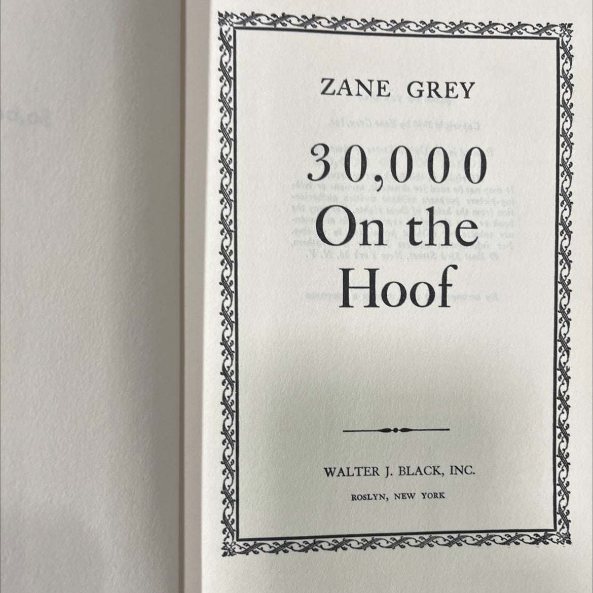 30000 on the hoof book, by Zane Grey, 1940 Hardcover image 2