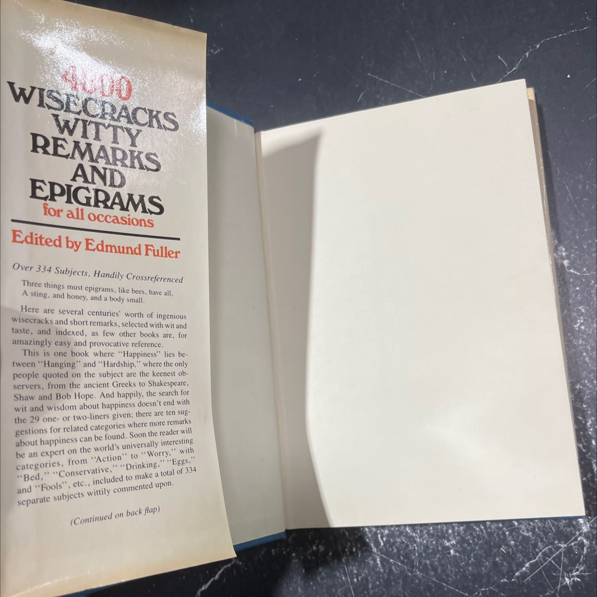 4800 wisecracks, witty remarks, and epigrams for all occasions book, by Edmund Fuller, 1980 Hardcover image 4