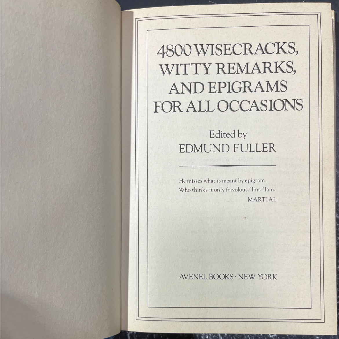 4800 wisecracks, witty remarks, and epigrams for all occasions book, by Edmund Fuller, 1980 Hardcover image 2