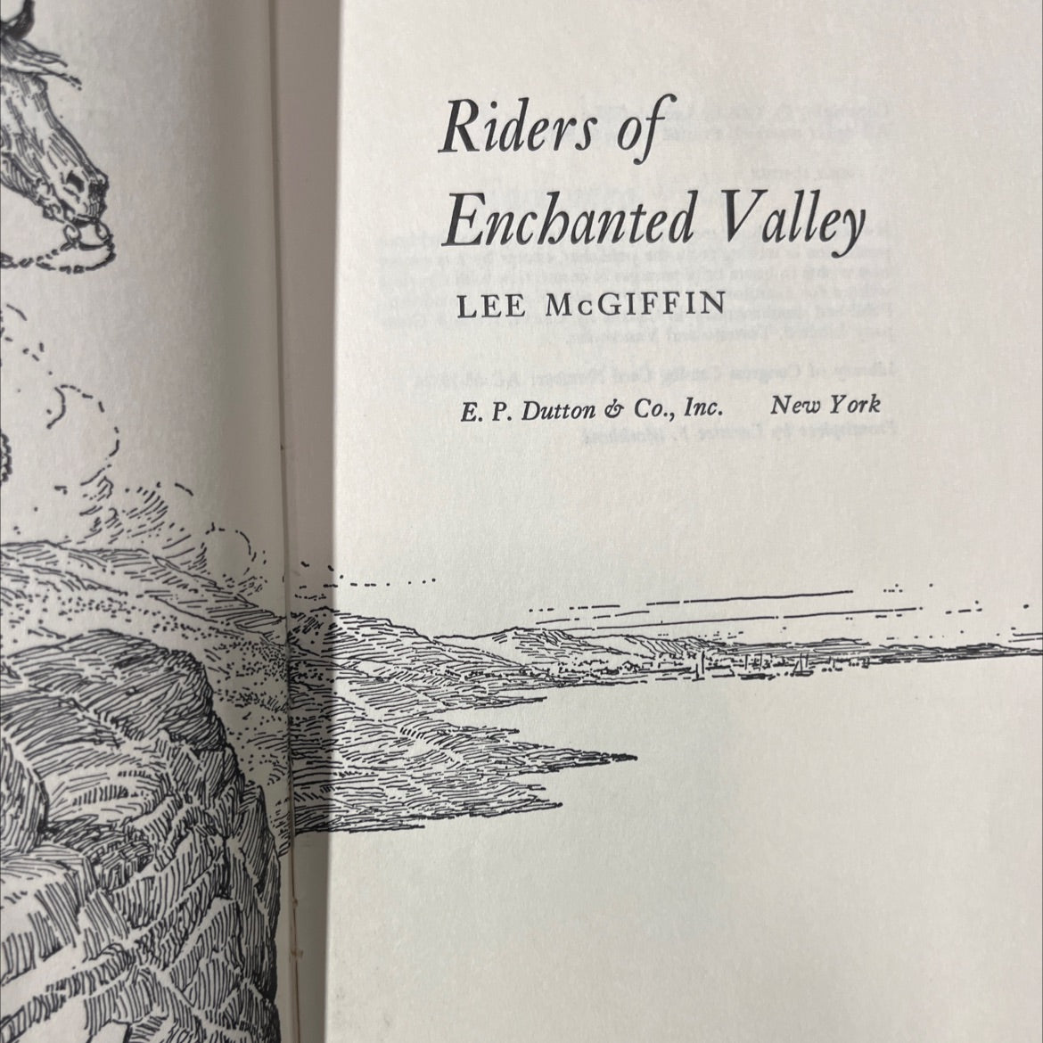 5 riders of enchanted valley book, by Lee McGiffin, 1966 Hardcover image 2