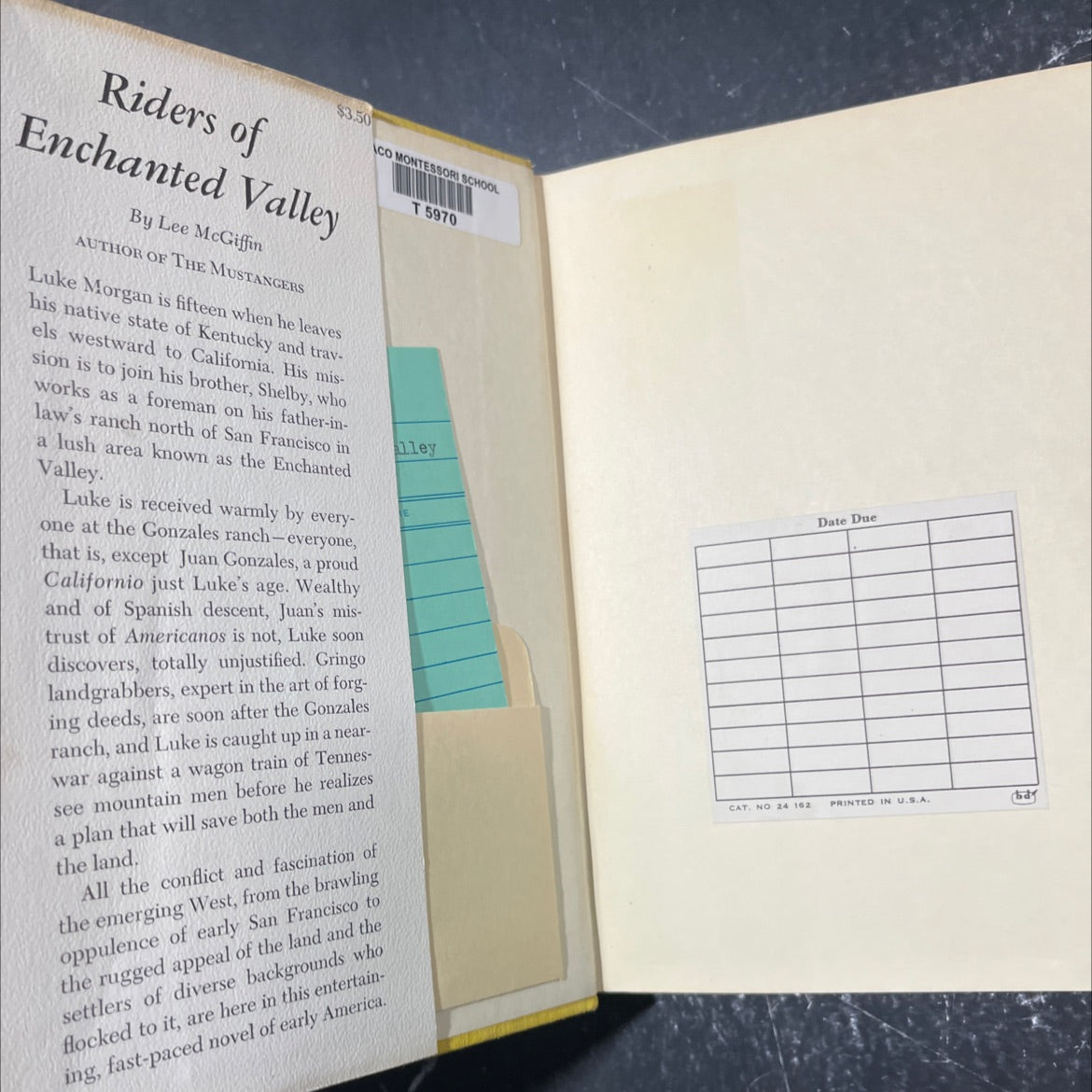 5 riders of enchanted valley book, by Lee McGiffin, 1966 Hardcover image 4