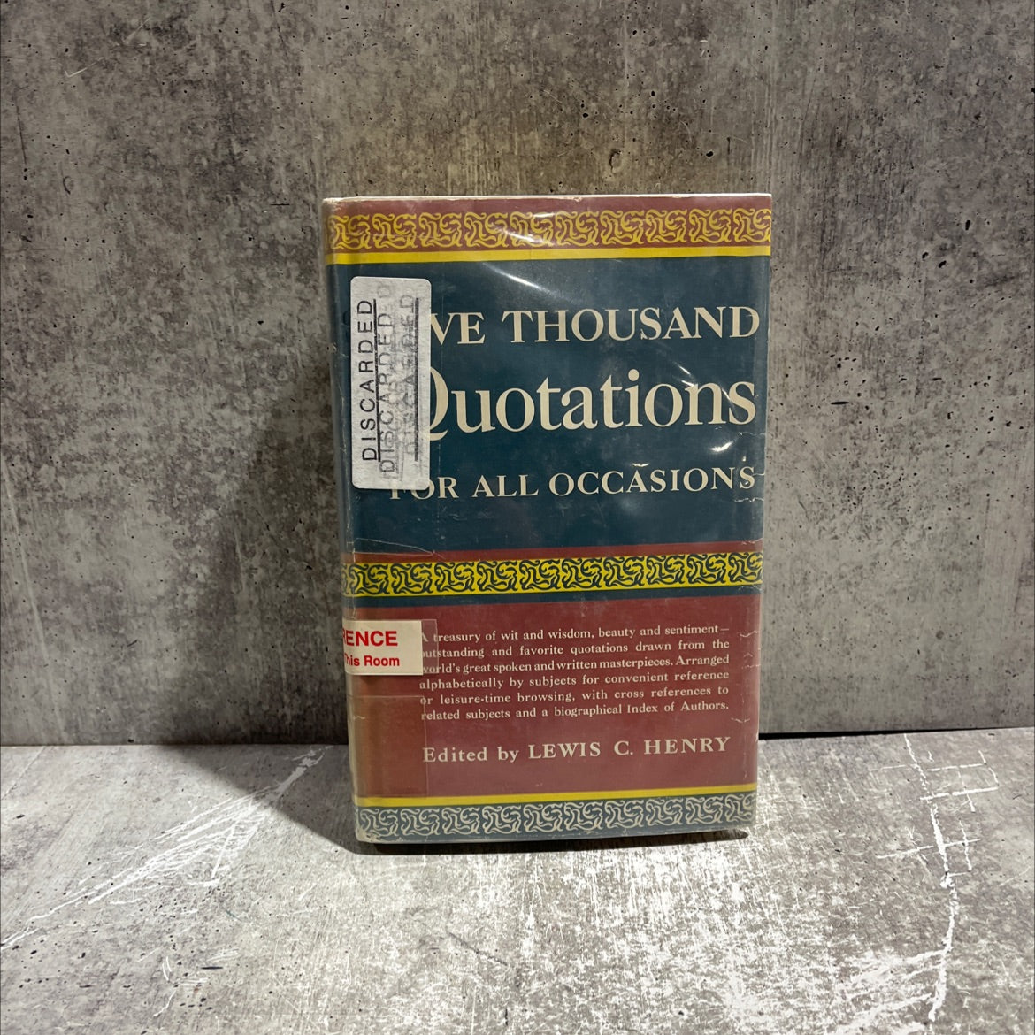 5000 quotations for all occasions book, by Lewis C. Henry, 1945 Hardcover image 1