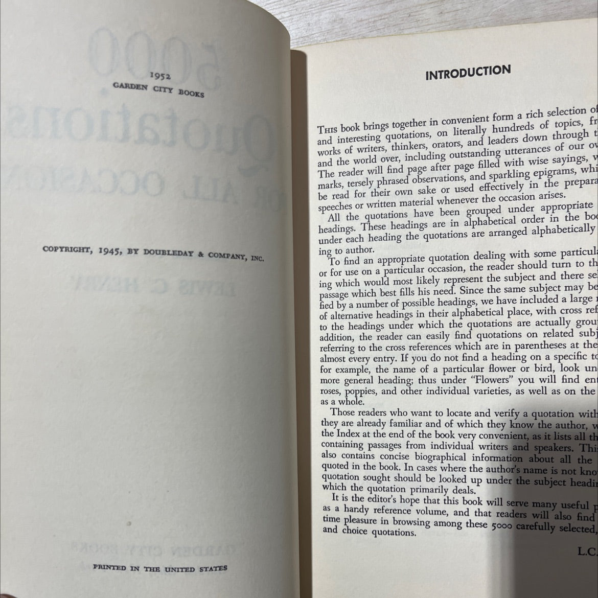 5000 quotations for all occasions book, by Lewis C. Henry, 1952 Hardcover, Vintage image 3