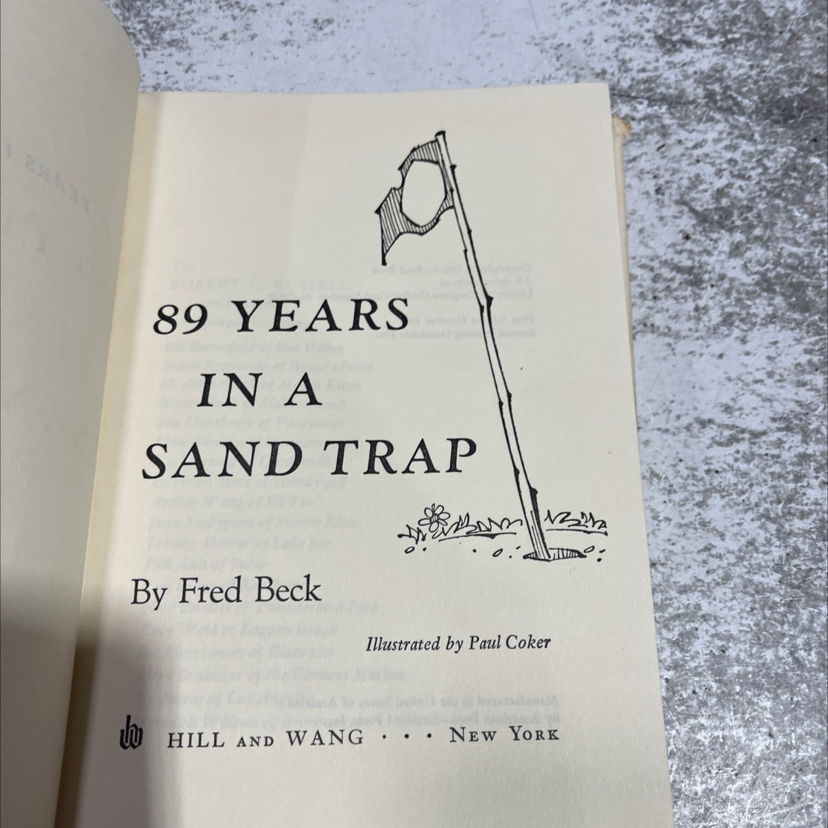 89 years in a sand trap book, by Fred Beck, 1965 Hardcover image 2