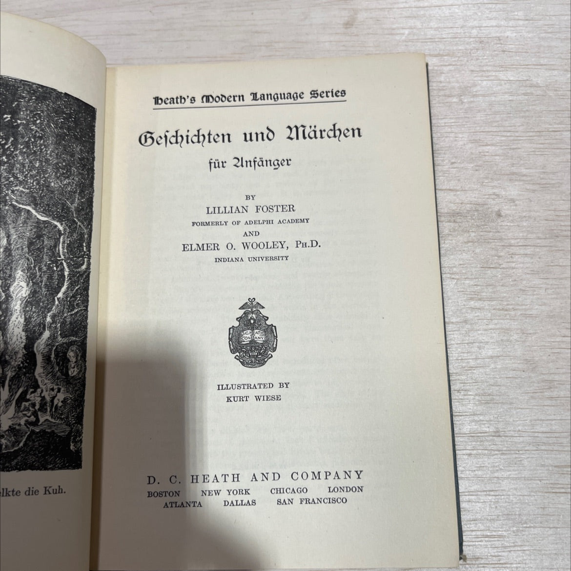 Geschichten und märchen für anfänger book, by Lillian Foster, Elmer O. Wooley, 1929 Hardcover image 2
