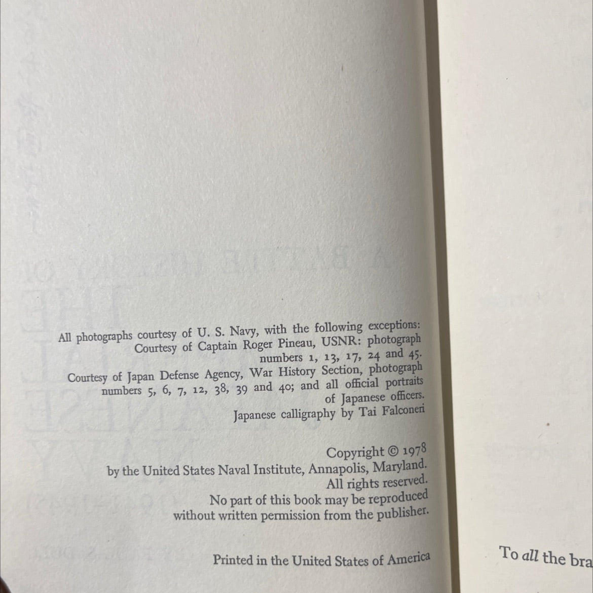 a battle history of the imperial japanese navy book, by paul s. dull, 1978 Hardcover image 3