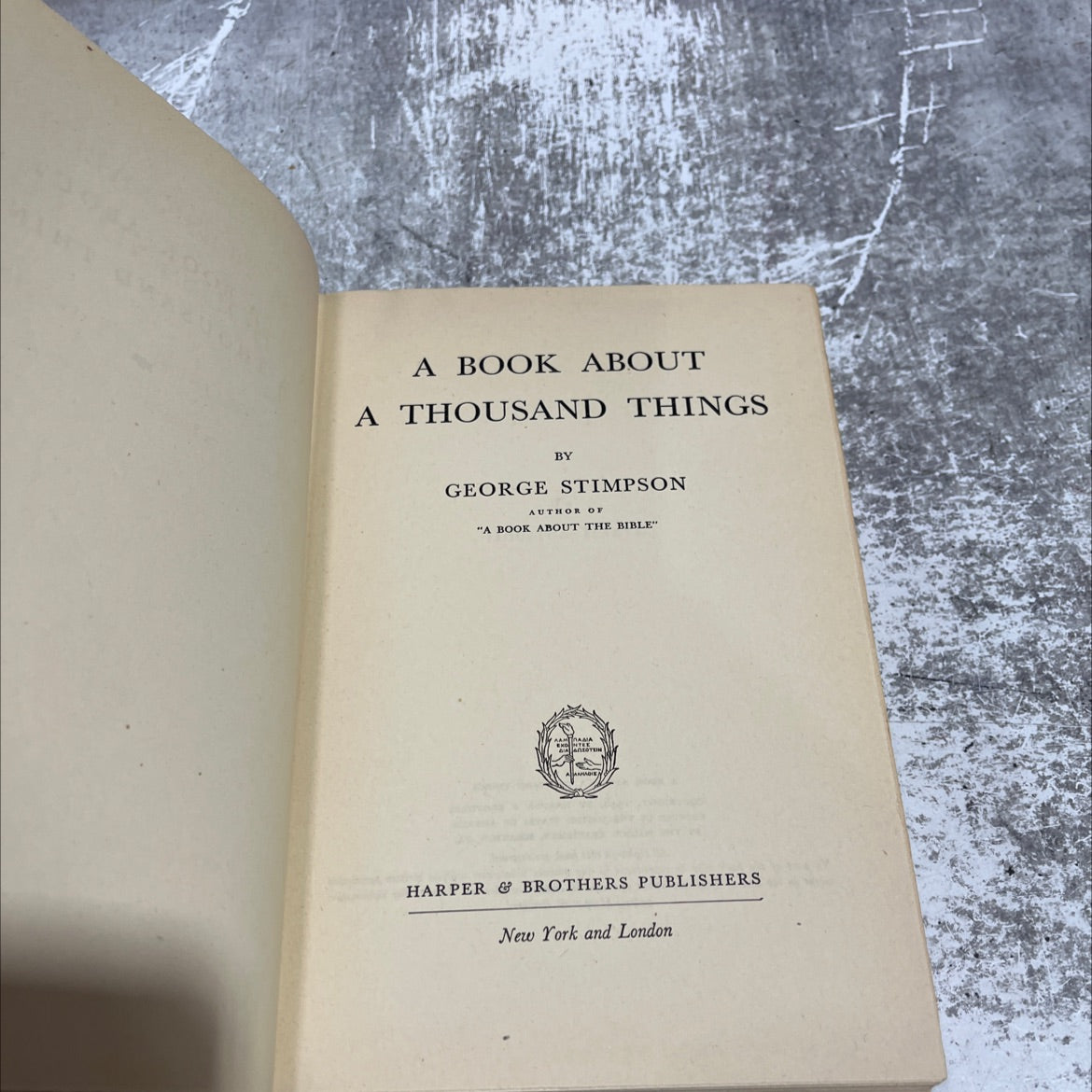 a book about a thousand things book, by george stimpson, 1946 Hardcover image 2