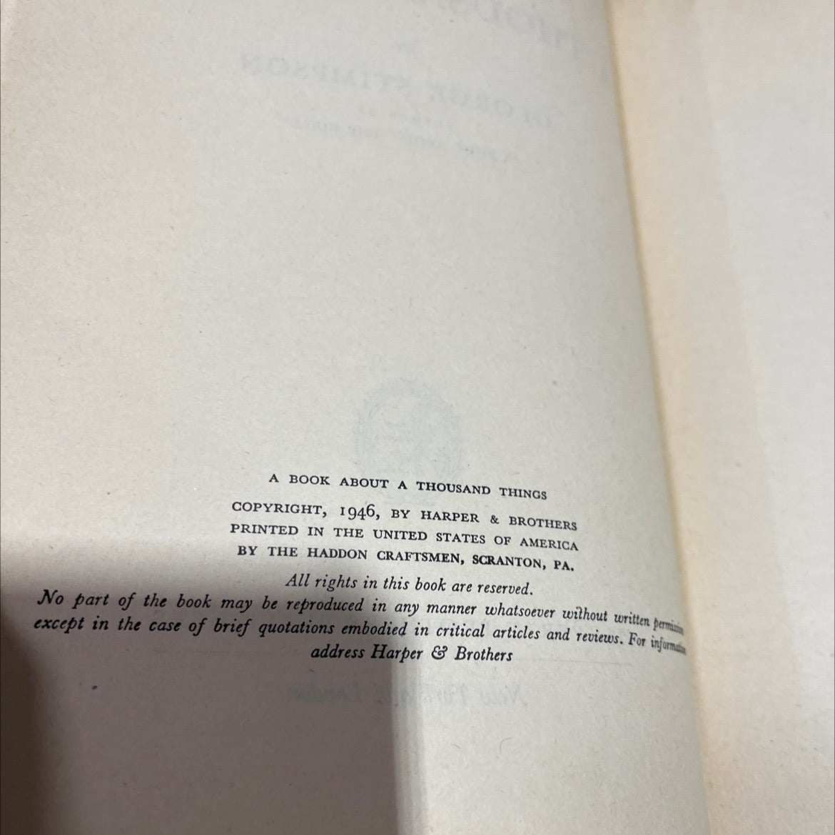 a book about a thousand things book, by george stimpson, 1946 Hardcover image 3