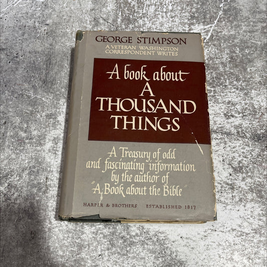 a book about a thousand things book, by george stimpson, 1946 Hardcover image 1