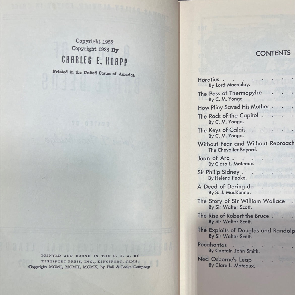 a book of brave deeds book, by John T. Trowbridge, 1952 Hardcover image 3