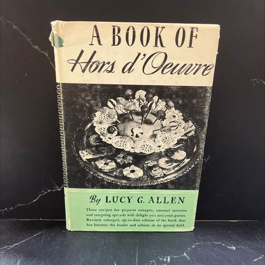 a book of hors d'oeuvre book, by lucy g. allen, 1941 Hardcover image 1