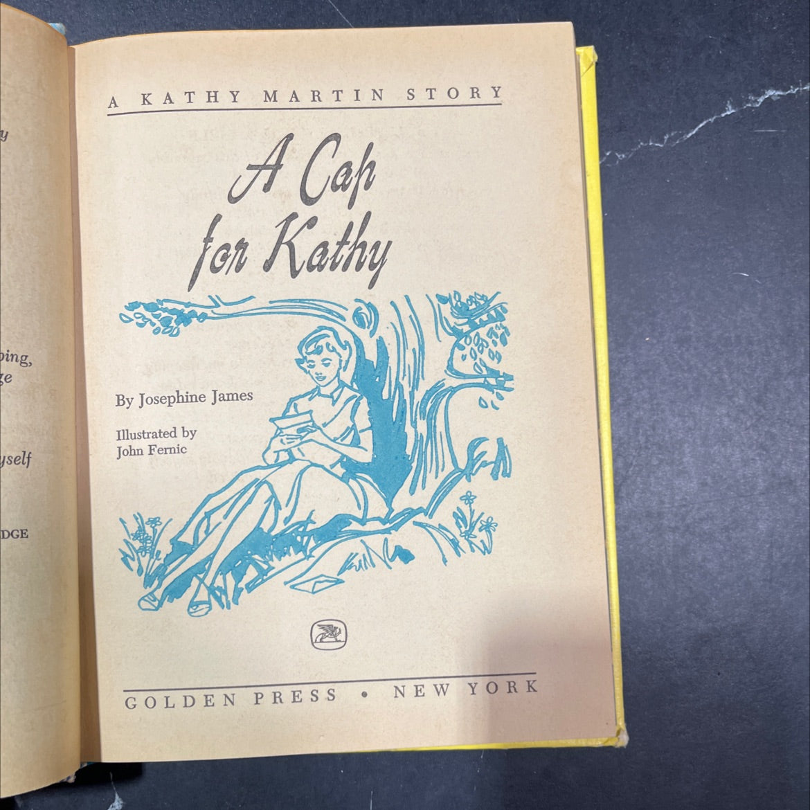a cap for kathy book, by josephine james, 1959 Hardcover image 2