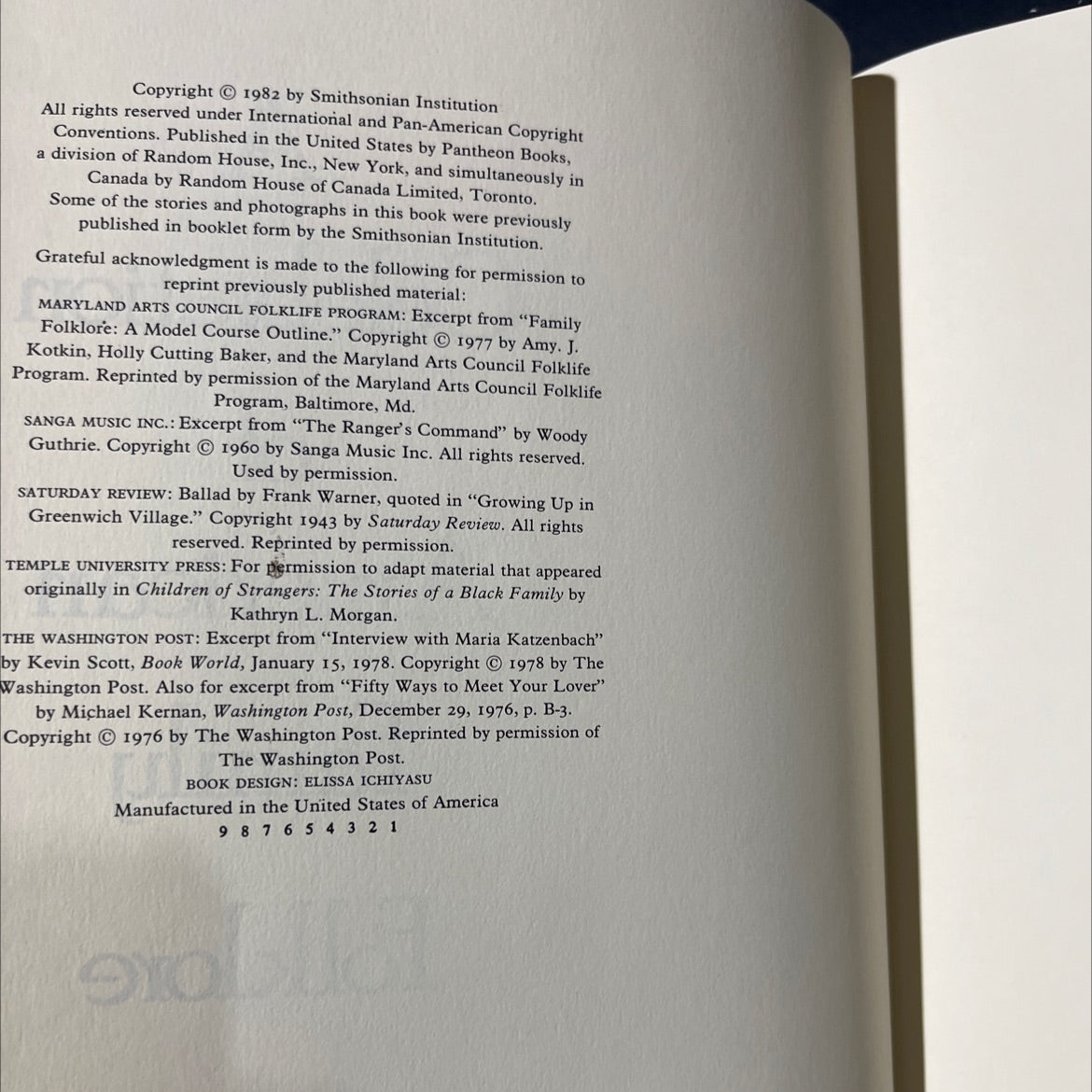 a celebration of american family folklore book, by unknown, 1982 Hardcover image 3
