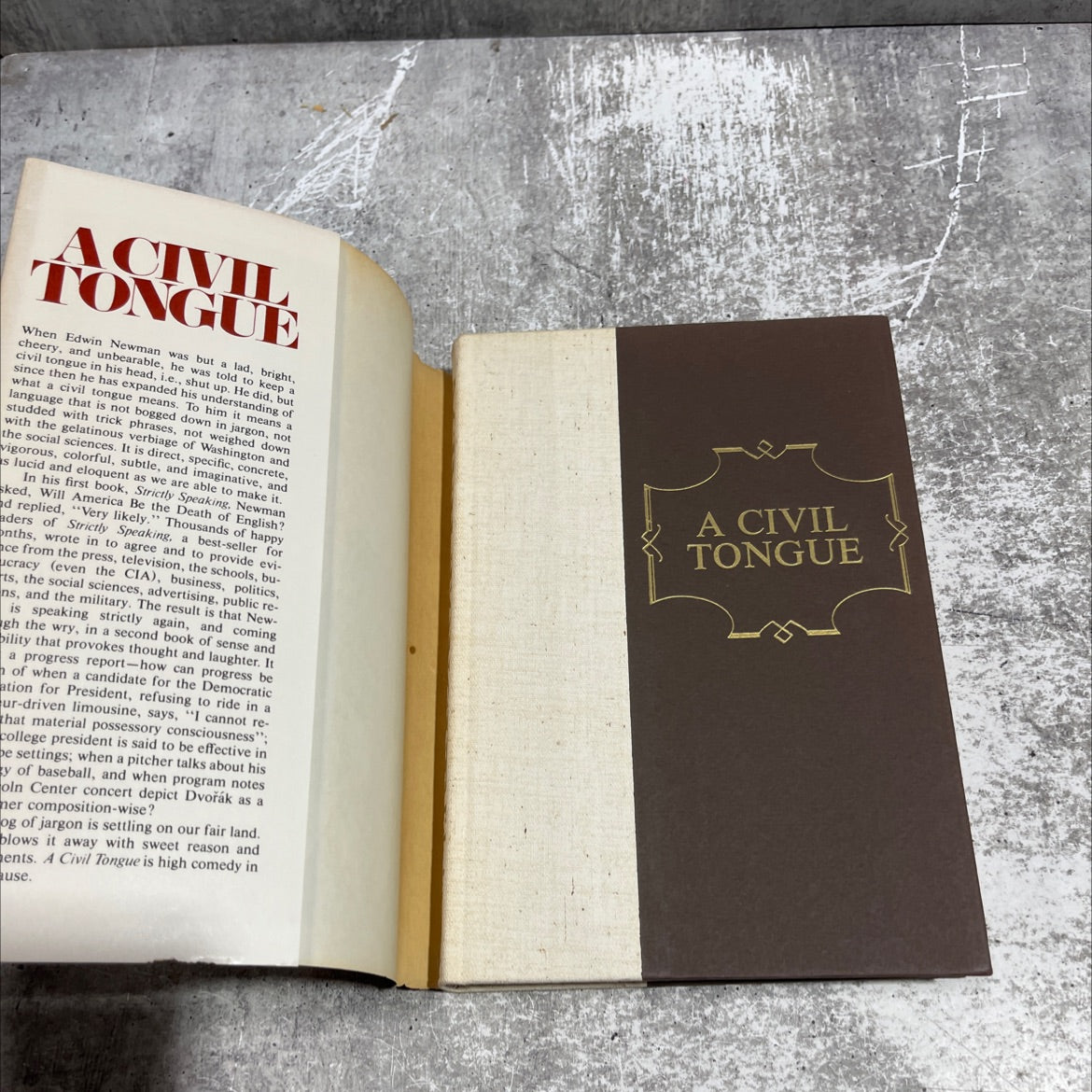 a civil tongue book, by Edwin Newman, 1976 Hardcover image 4