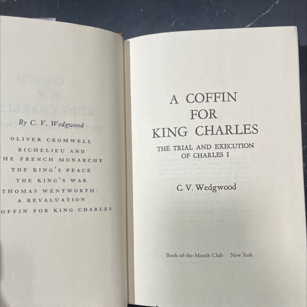 a coffin for king charles book, by c. v. wedgwood, 1964 Hardcover image 2