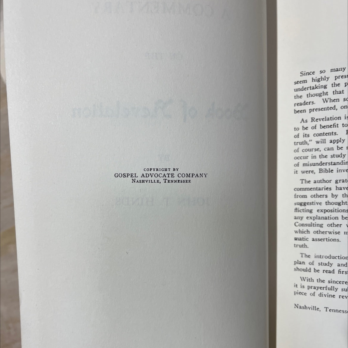 a commentary on the book of revelation book, by john t. hinds, 1962 Hardcover, Vintage image 3