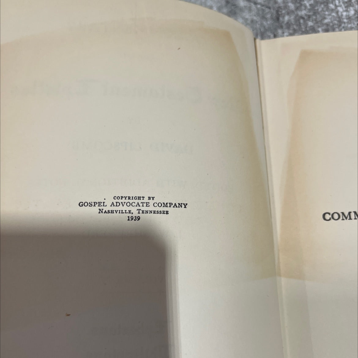 a commentary on the new testament epistles book, by david lipscomb, 1952 Hardcover image 3