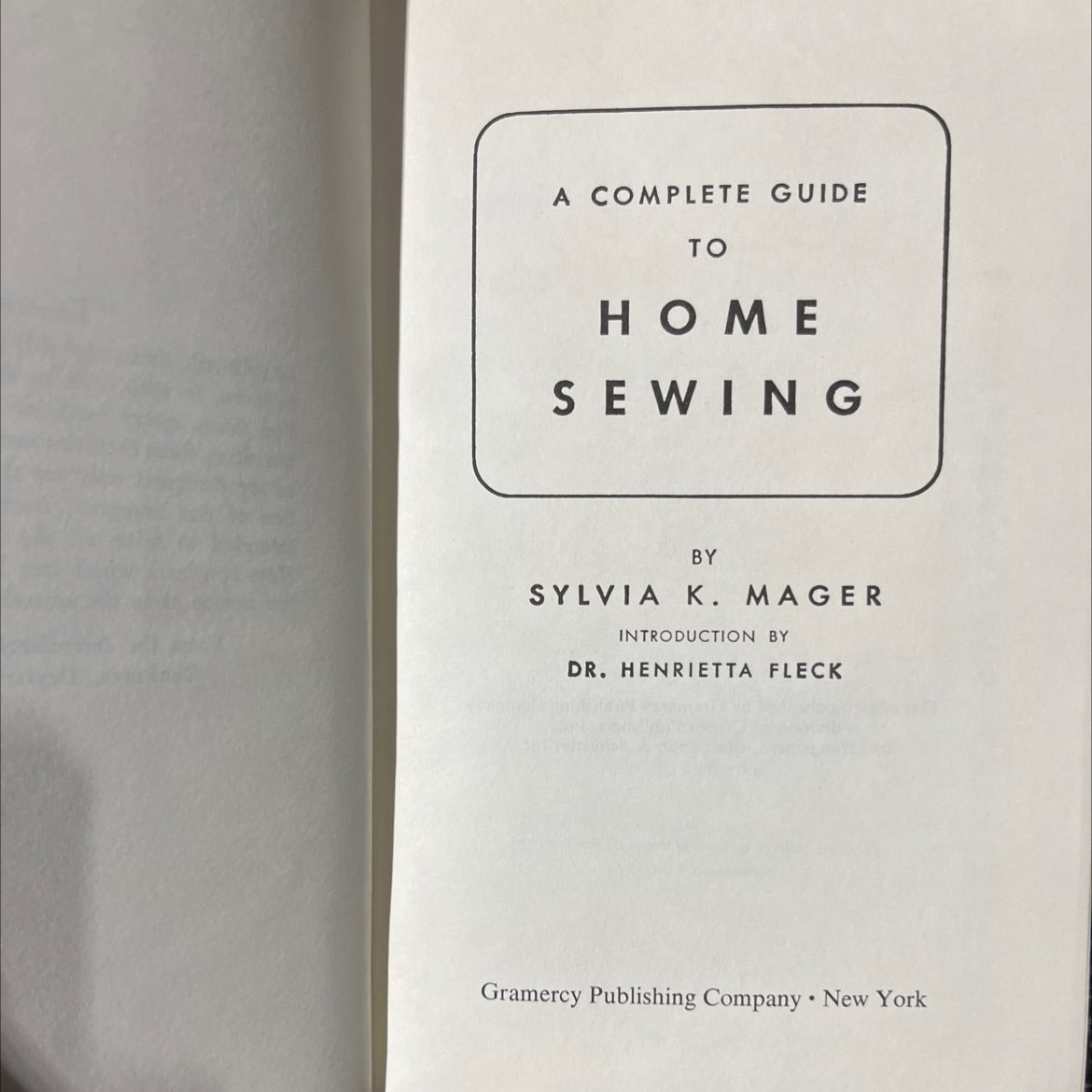 a complete guide to home sewing book, by sylvia k. mager, 1952 Hardcover image 2