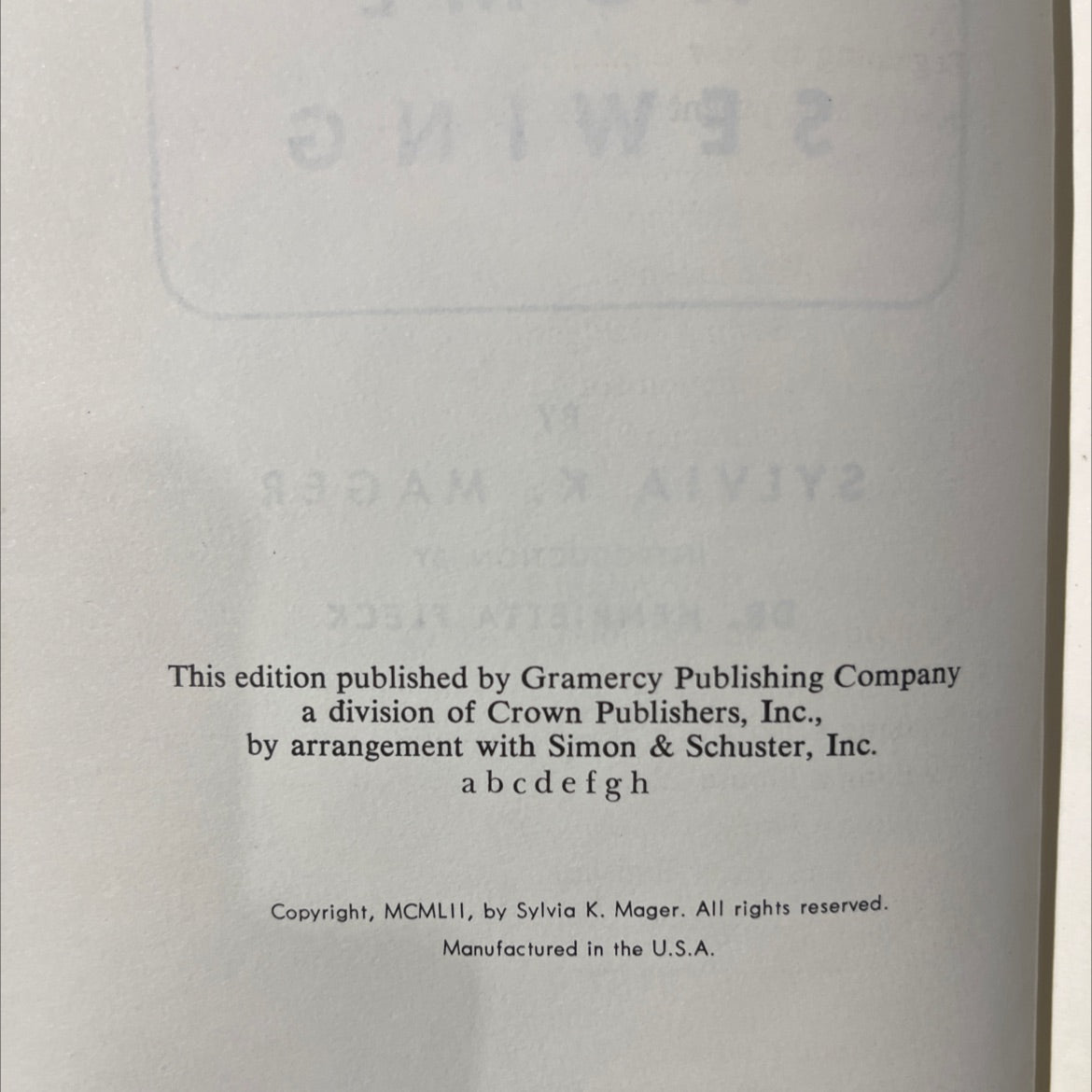 a complete guide to home sewing book, by sylvia k. mager, 1952 Hardcover image 3