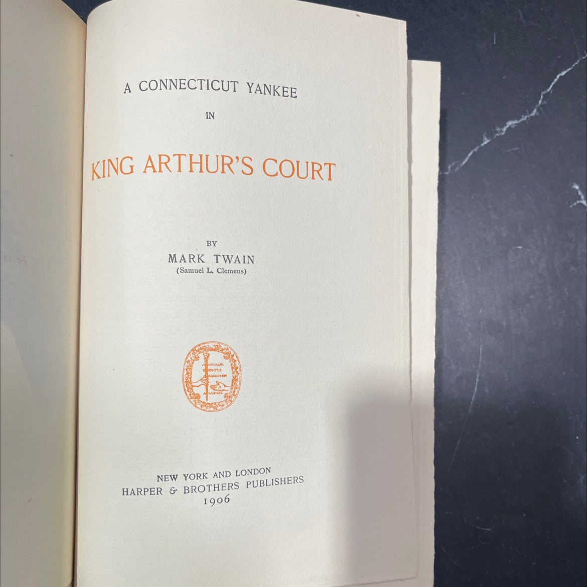 a connecticut yankee in king arthur's court book, by mark twain, 1906 Hardcover image 2