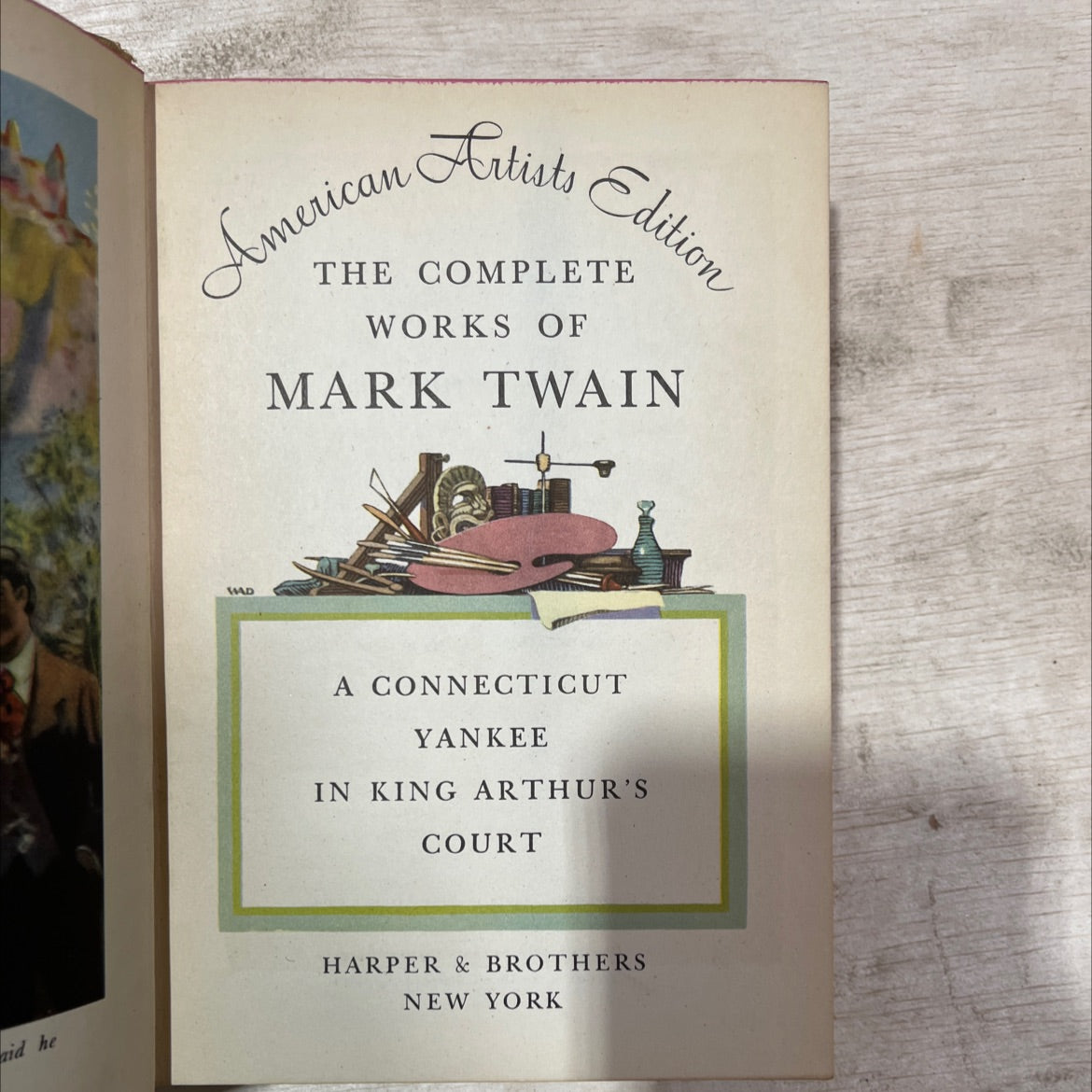 a connecticut yankee in king arthur's court book, by samuel l. clemens, 1917 Hardcover, Antique image 2