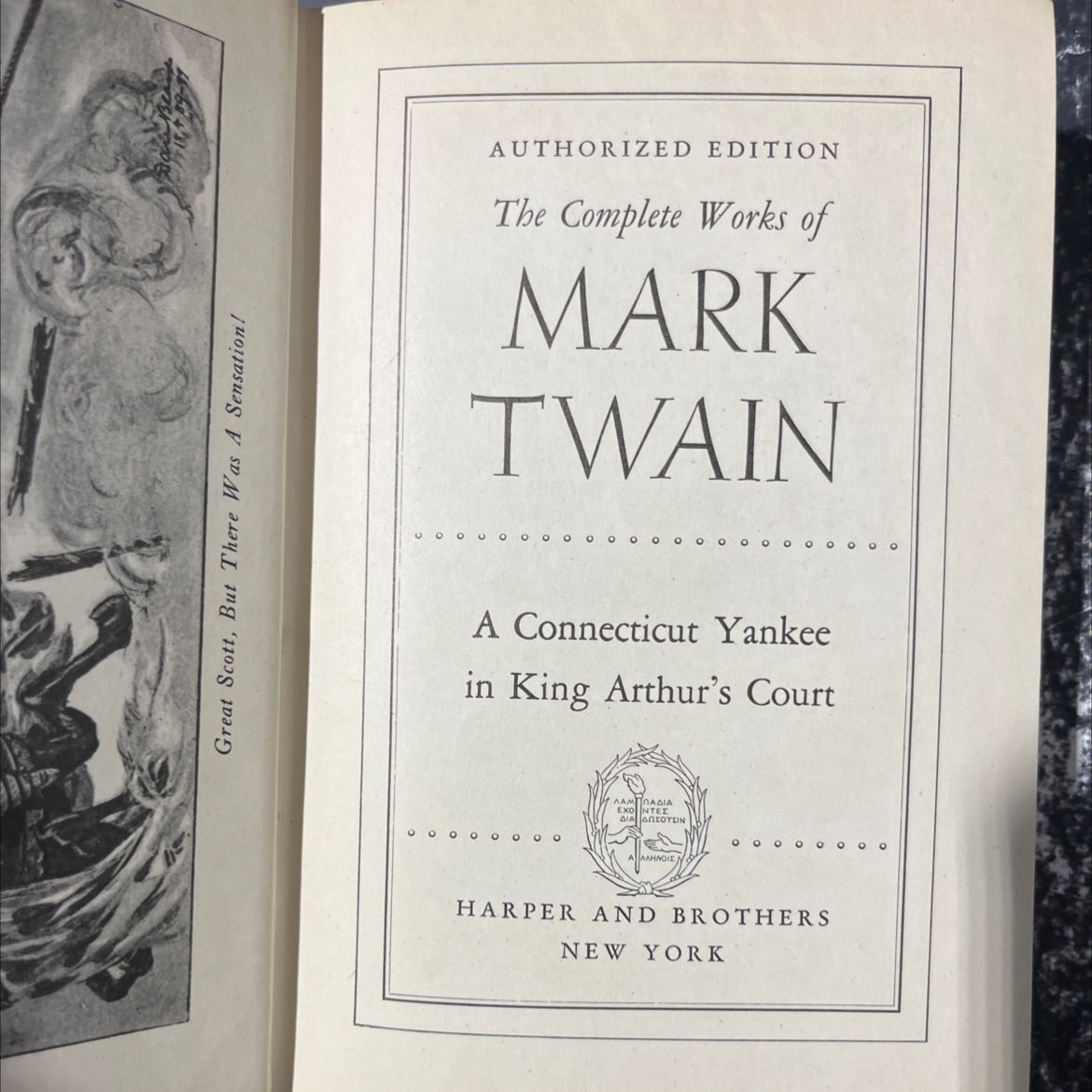 a connecticut yankee in king arthur's court book, by mark twain, 1917 Hardcover image 2