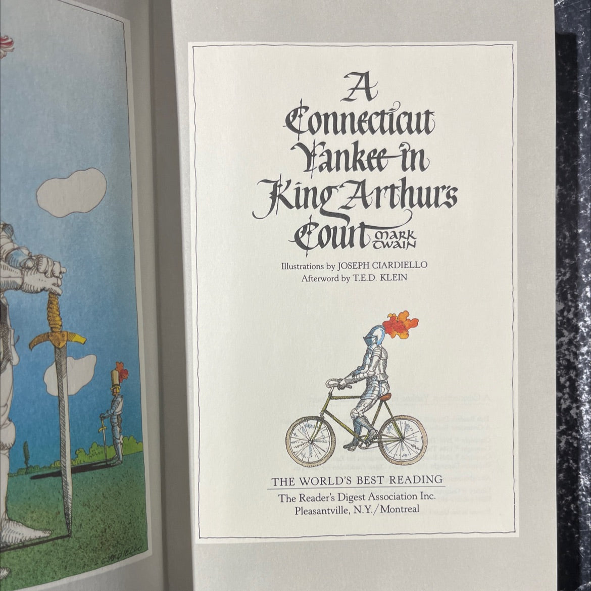 a connecticut yankee in king arthur's court book, by mark twain, 1984 Hardcover image 2