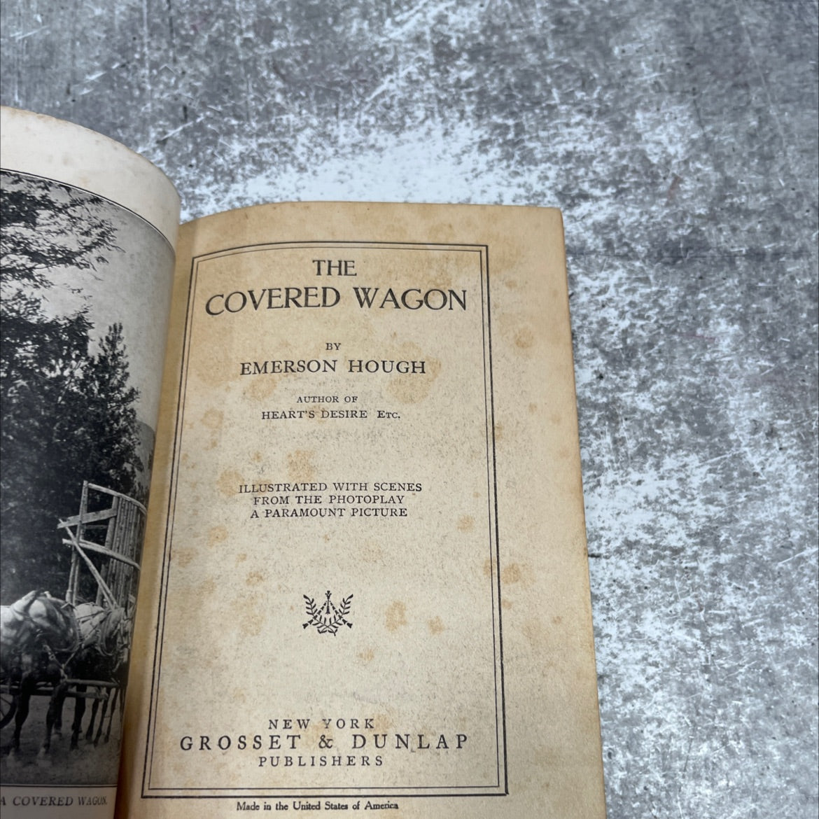 a covered wagon book, by emerson hough, 1922 Hardcover image 2