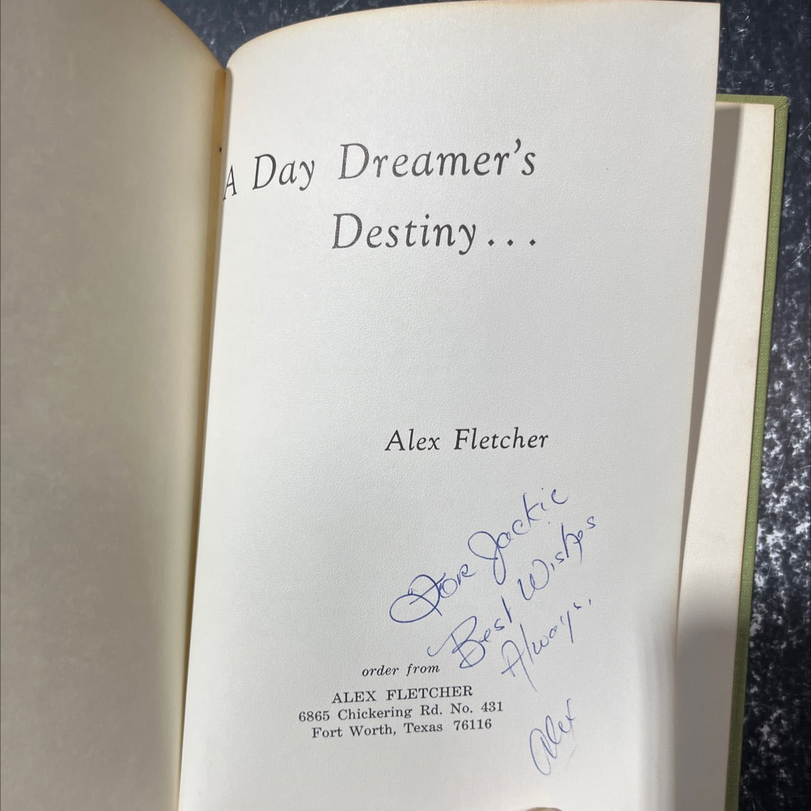 a day dreamer's destiny book, by alex fletcher, 1975 Hardcover image 2