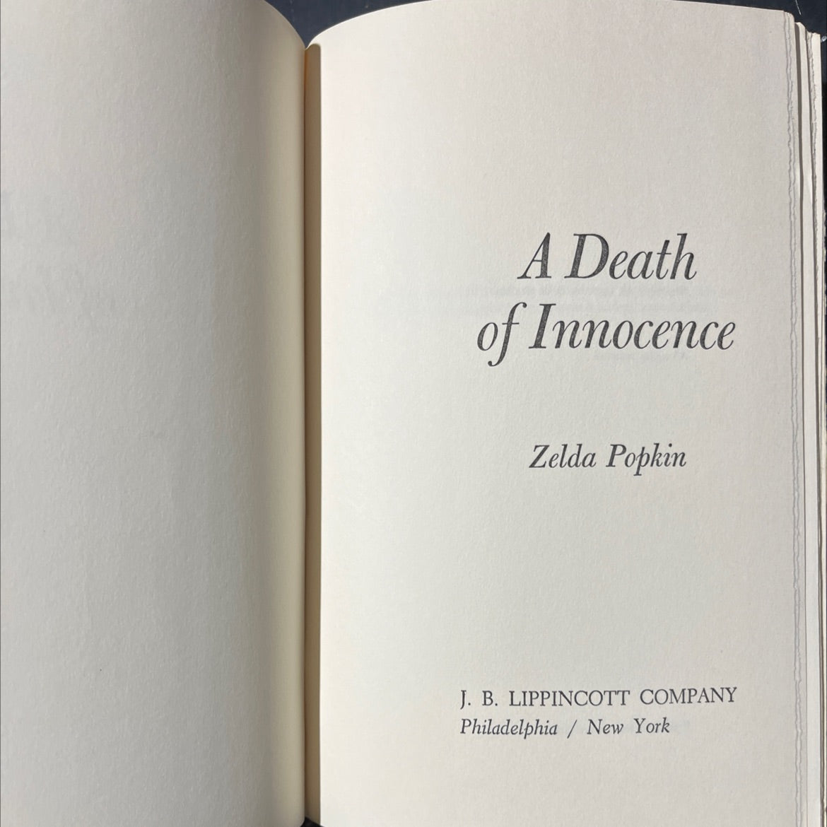 a death of innocence book, by zelda popkin, 1971 Hardcover image 2