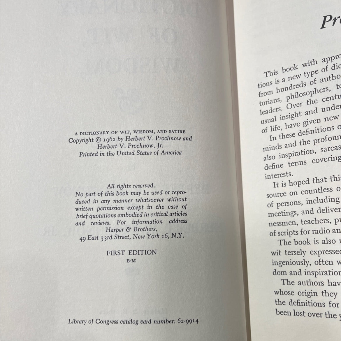 a dictionary of wit, wisdom, satire book, by herbert v. prochnow & herbert v. prochnow, jr., 1962 Hardcover image 3