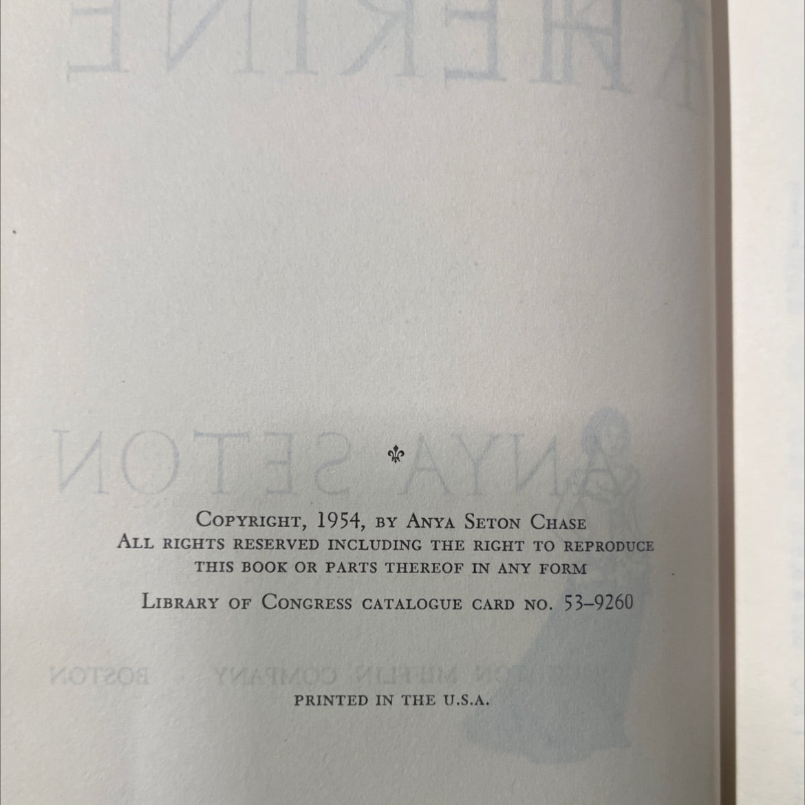 a distant shore book, by anya seton, 1954 Hardcover image 3