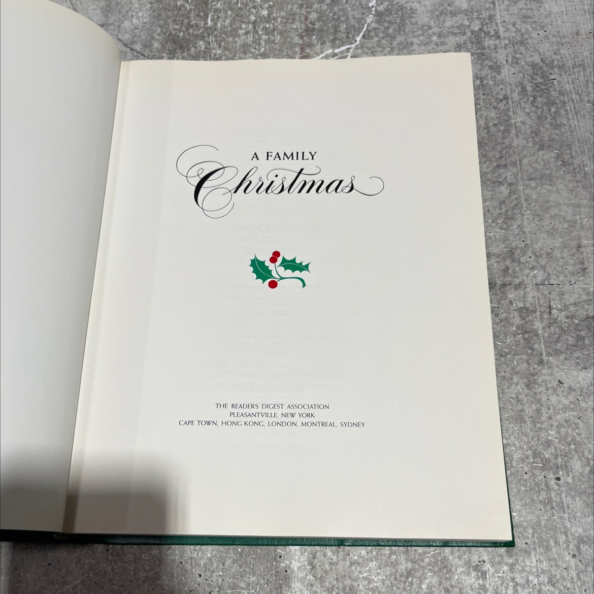 a family christmas book, by unknown, 1984 Hardcover image 2