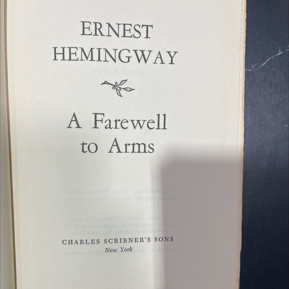 a farewell to arms book, by ernest hemingway, 1957 Hardcover image 2
