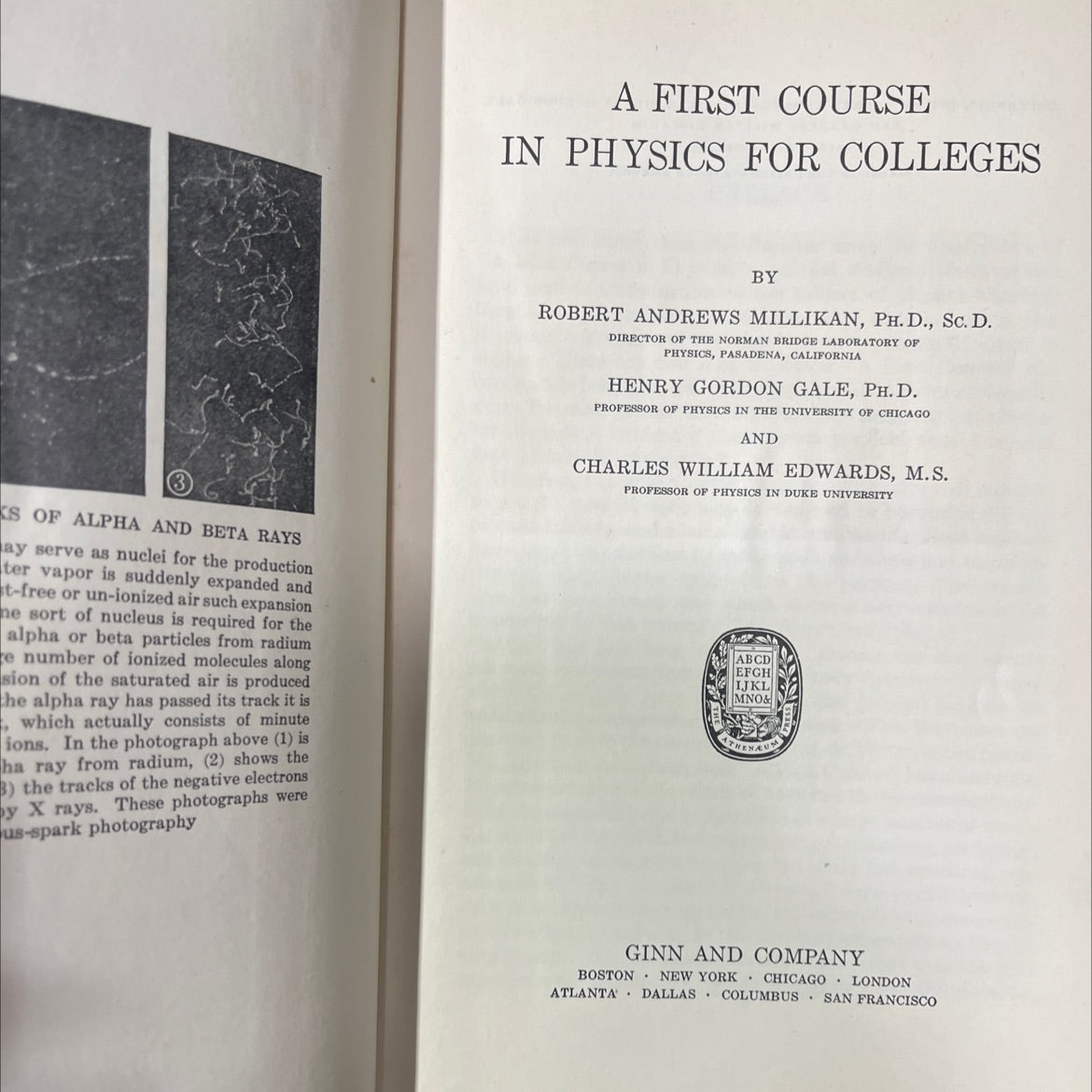 a first course in physics for colleges book, by robert andrews millikan, henry gordon gale, charles william edwards, image 2