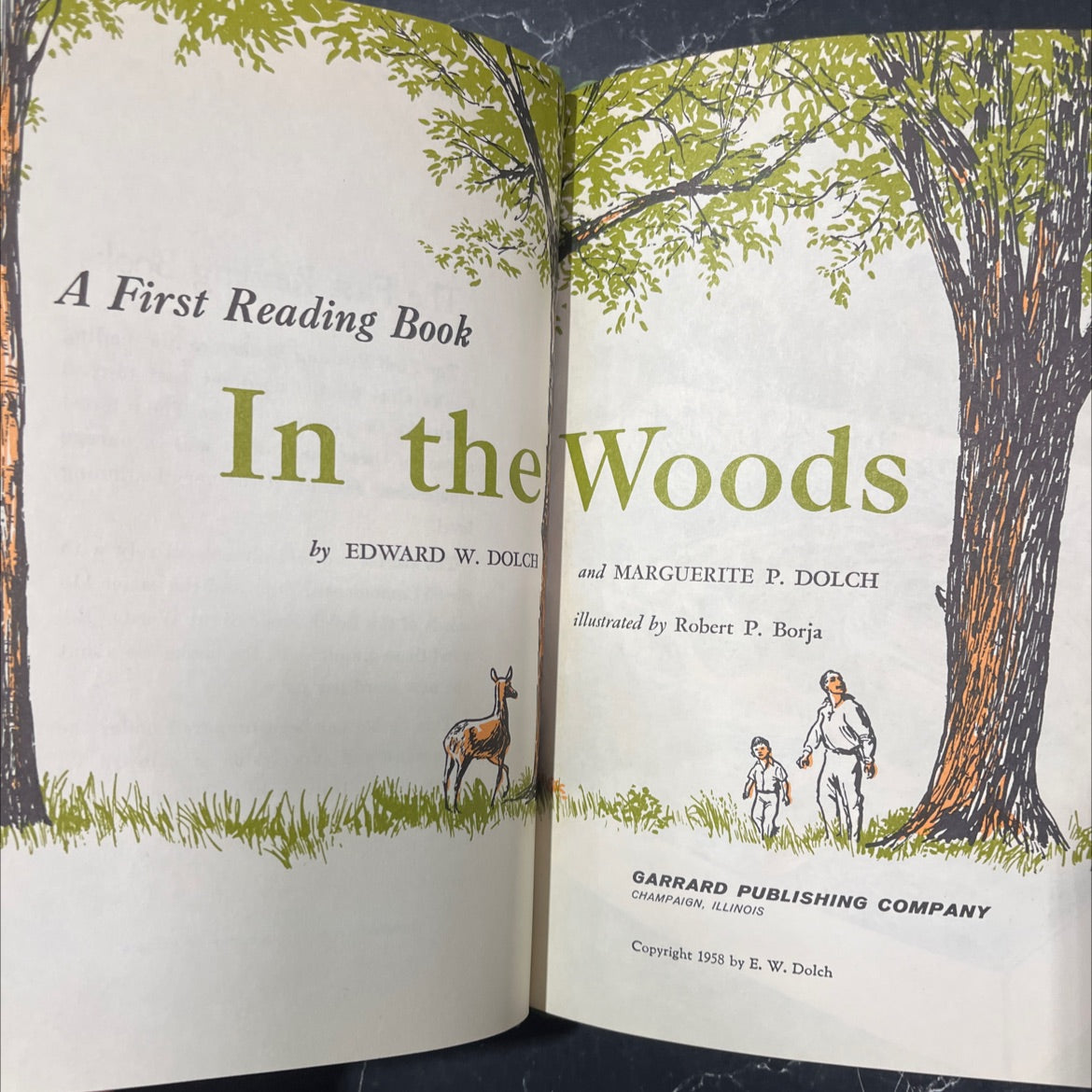 a first reading book in the woods book, by edward w. dolch and marguerite p. dolch, 1958 Hardcover image 2