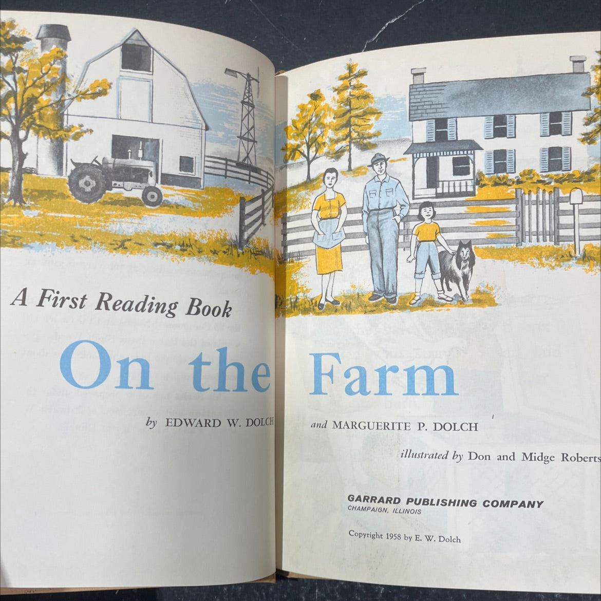 a first reading book on the farm book, by edward w. dolch, marguerite p. dolch, 1958 Hardcover image 2