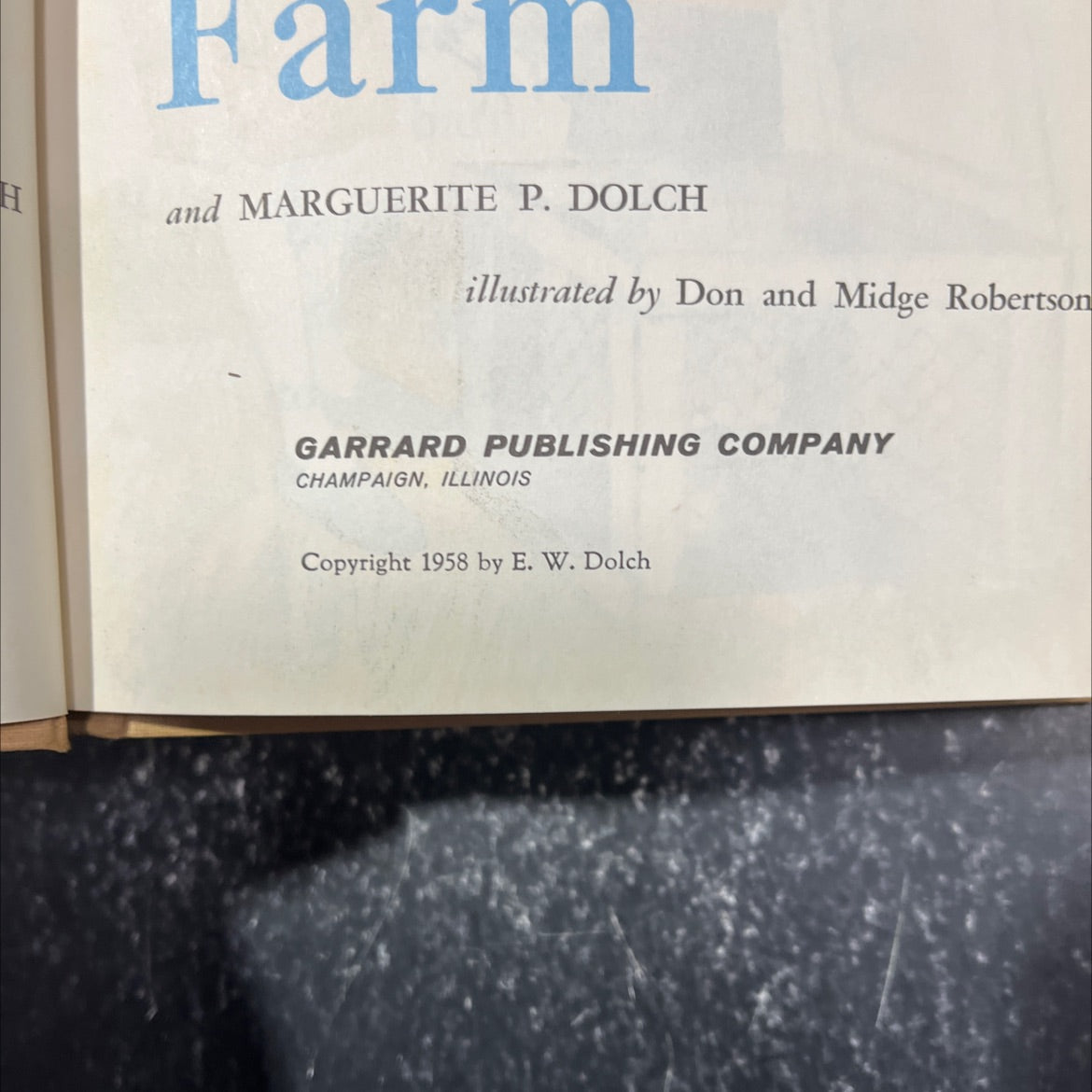 a first reading book on the farm book, by edward w. dolch, marguerite p. dolch, 1958 Hardcover image 3