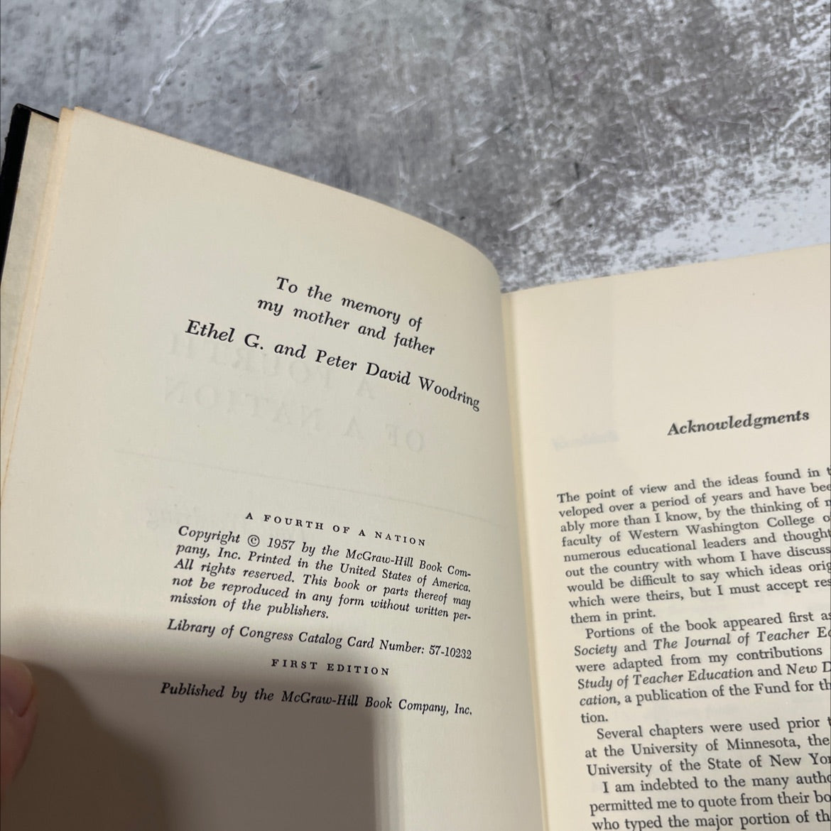 a fourth of a nation book, by paul woodring, 1957 Hardcover image 3