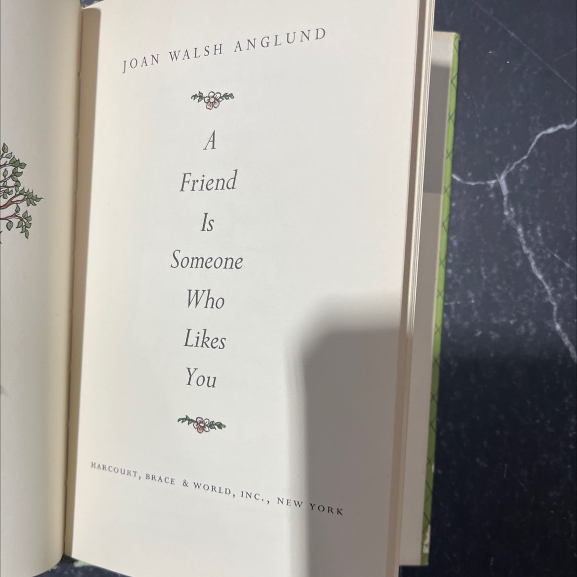 a friend is someone who likes you book, by joan walsh anglund, 1958 Hardcover image 2
