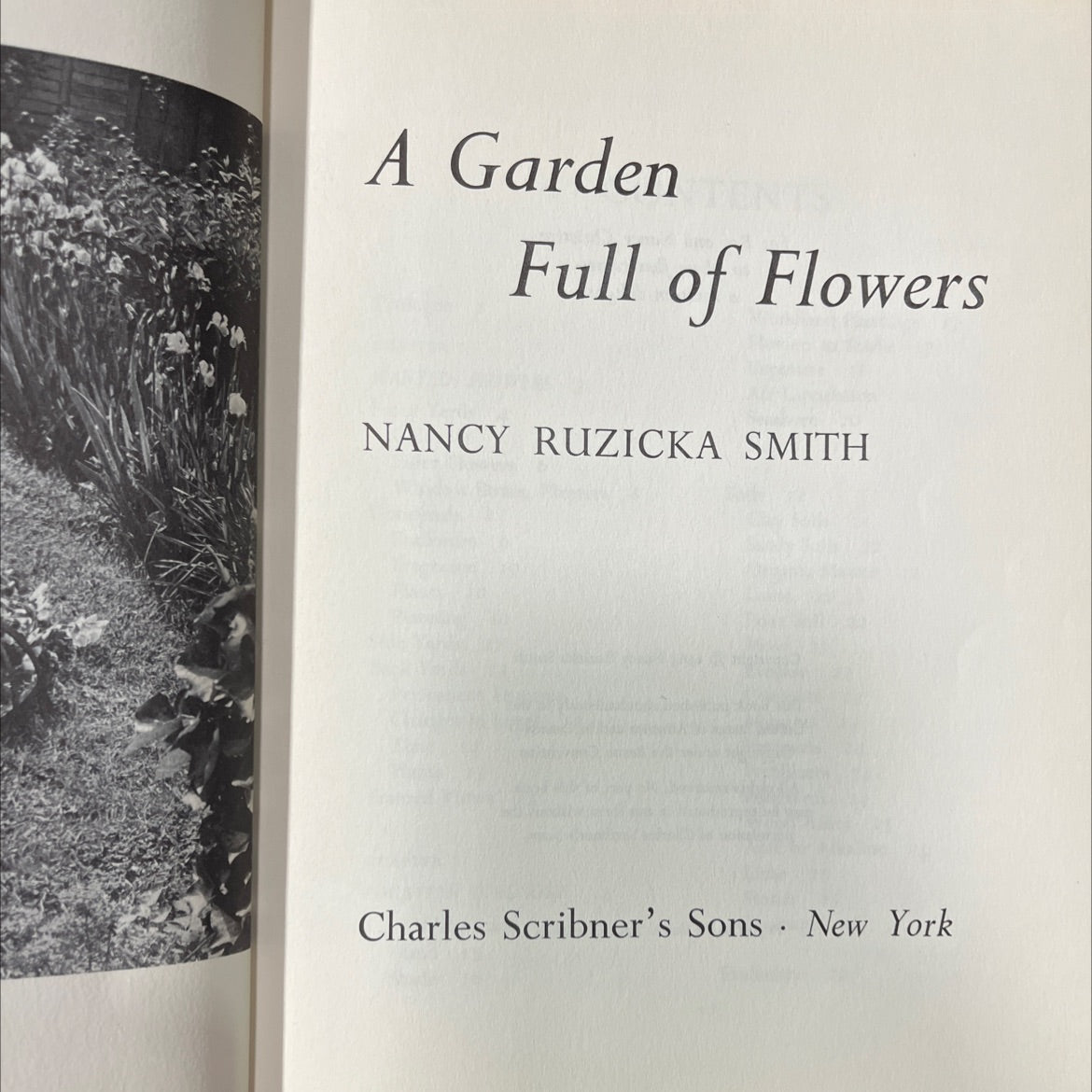 a garden full of flowers book, by nancy ruzicka smith, 1965 Hardcover image 2