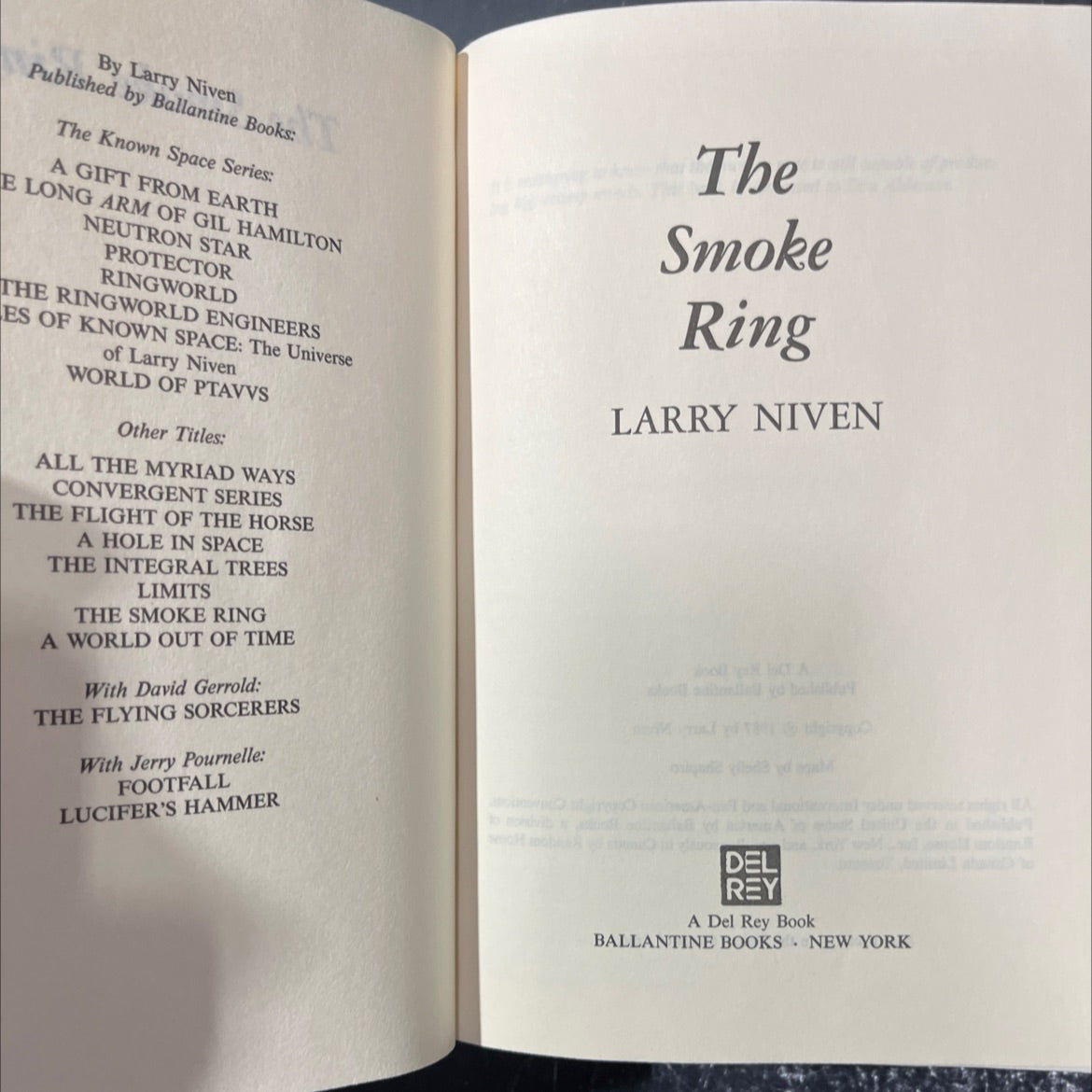 a gift from earth book, by Larry Niven, 1987 Hardcover image 2