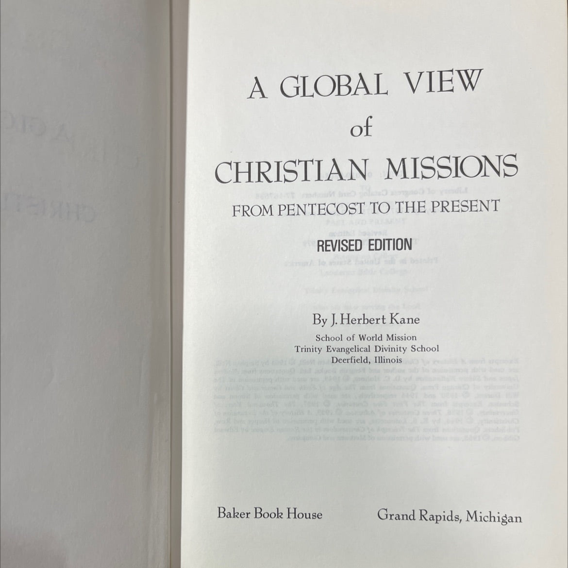 a global view of christian missions from pentecost to the present revised edition book, by j. herbert kane, 1979 image 2