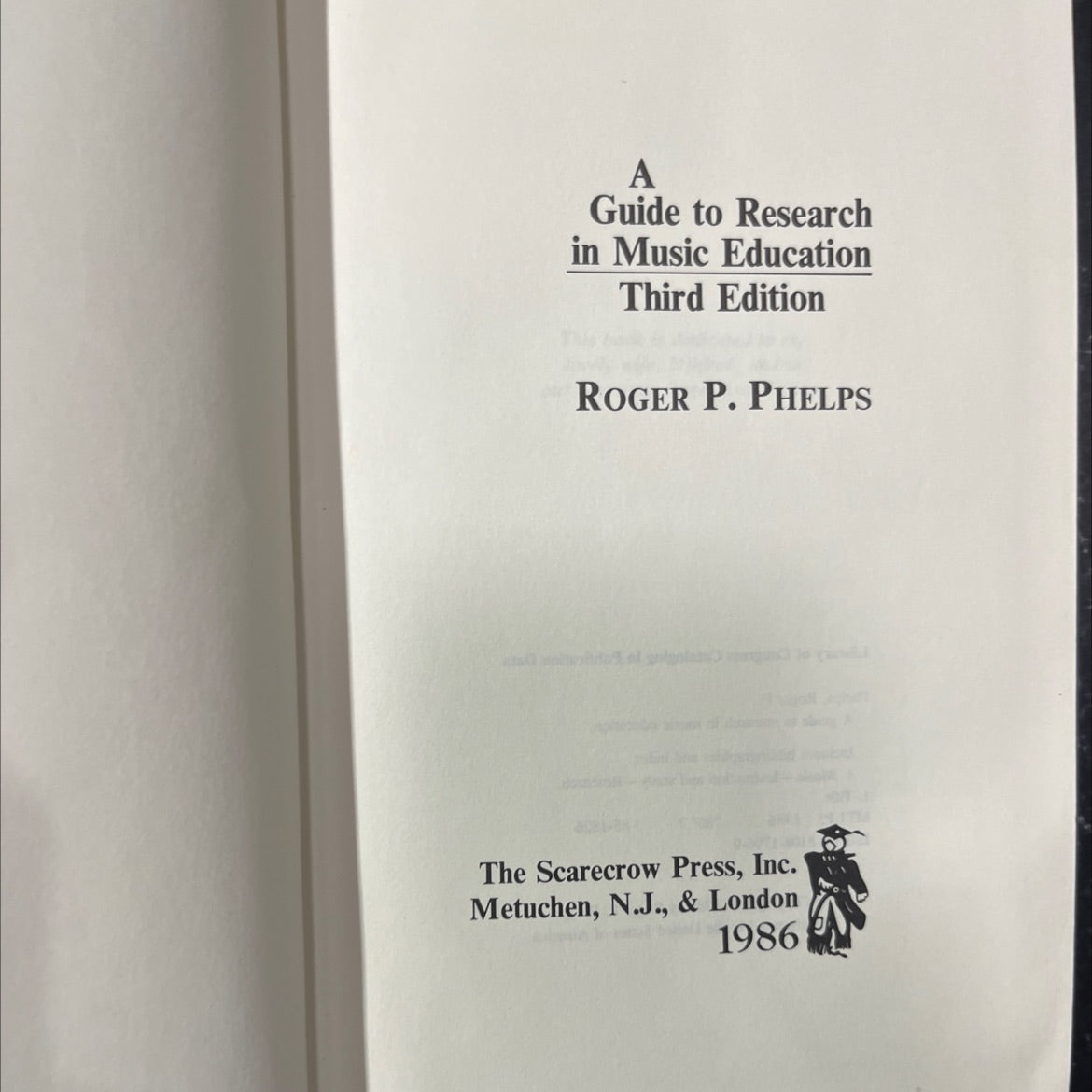 a guide to research in music education book, by roger p. phelps, 1986 Hardcover image 2