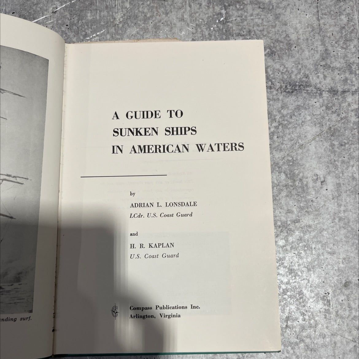 a guide to sunken ships in american waters book, by adrian l. lonsdale, h. r. kaplan, 1964 Hardcover image 2