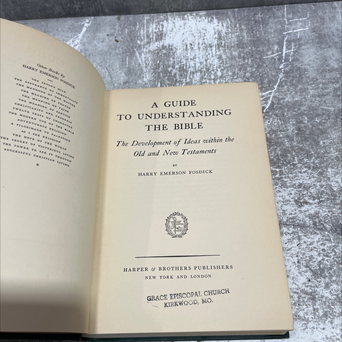 a guide to understanding the bible book, by harry emerson fosdick, 1938 Hardcover image 2