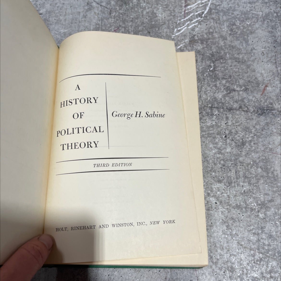 a history of political theory book, by george h. sabine, 1961 Hardcover image 2