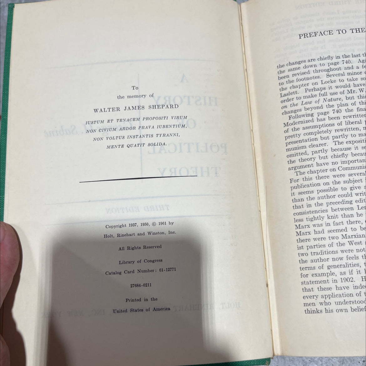 a history of political theory book, by george h. sabine, 1961 Hardcover image 3